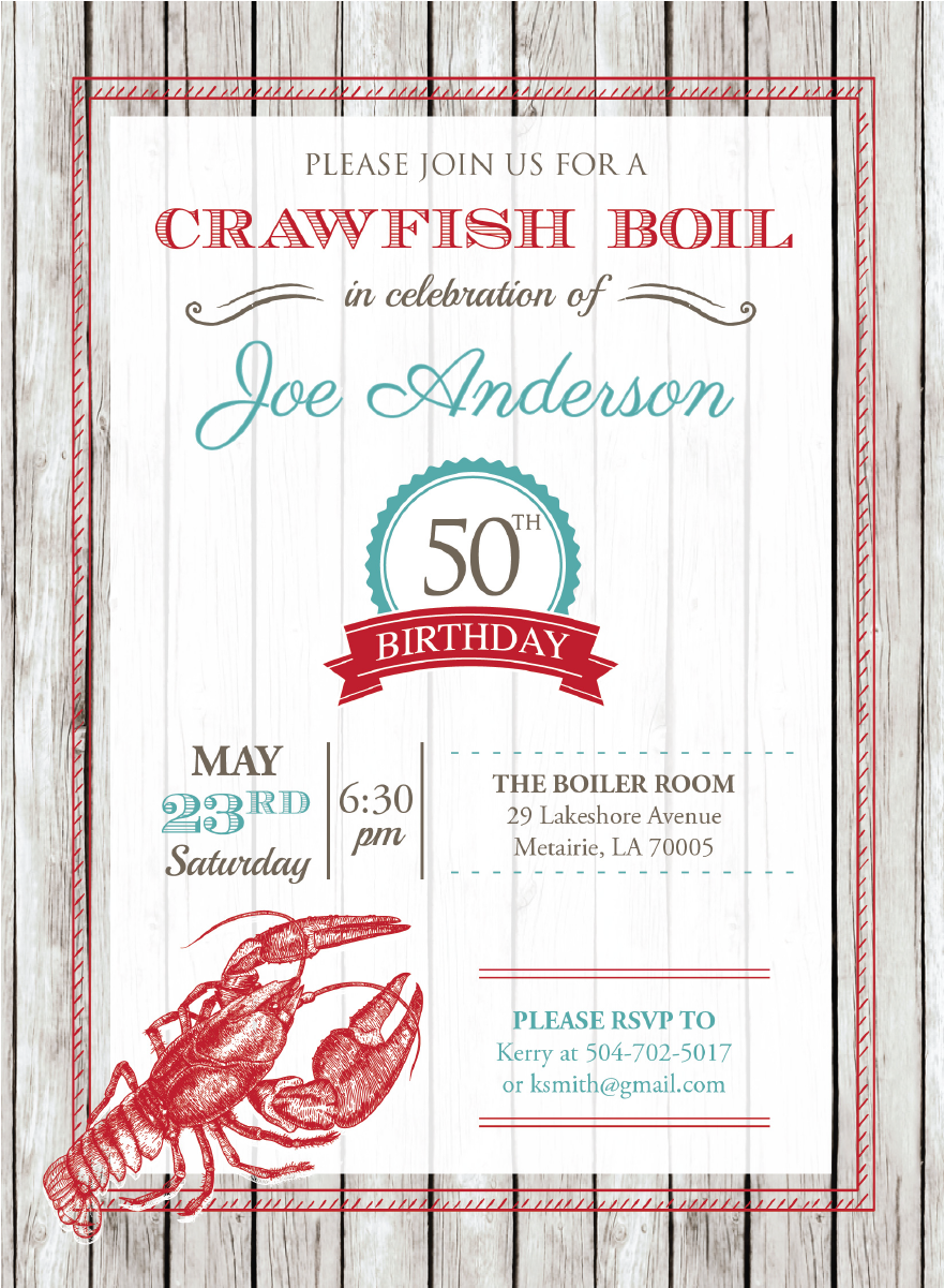 Crawfish Boil Birthday Invitation - Poster (1200x1200), Png Download