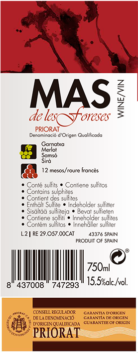 Etiqueta Mas De Les Foreses Contra - Graphic Design (470x708), Png Download