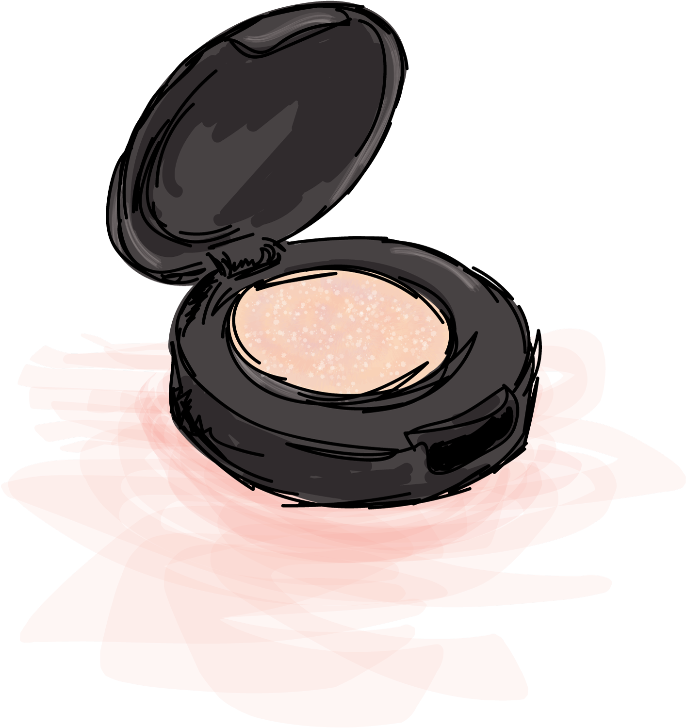 A Round Compact Of Pearly Highlighter - Eye Shadow (1414x1500), Png Download