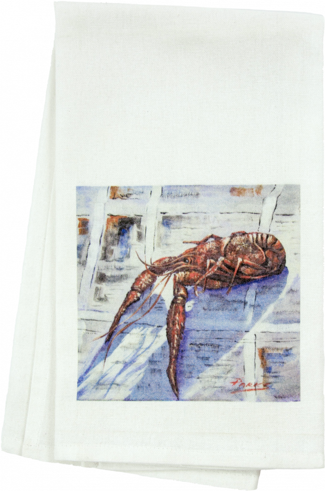 Crawfish Kitchen Towel - Crawfish Paintings (1000x1000), Png Download