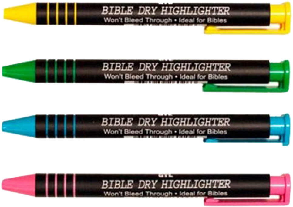 Dry Highlighters - Dry Highlighters For Bibles (1000x1000), Png Download