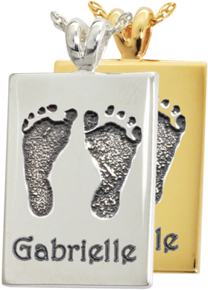 B&b Rectangle 2 Footprints Jewelry - Locket (600x600), Png Download