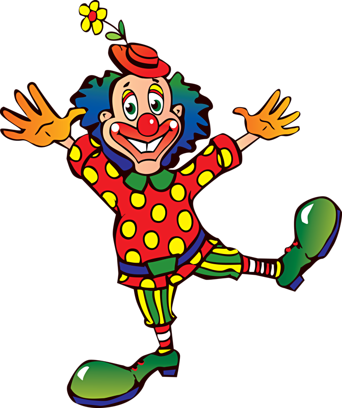 Cartoon - Clown - Clown Cartoon (671x800), Png Download
