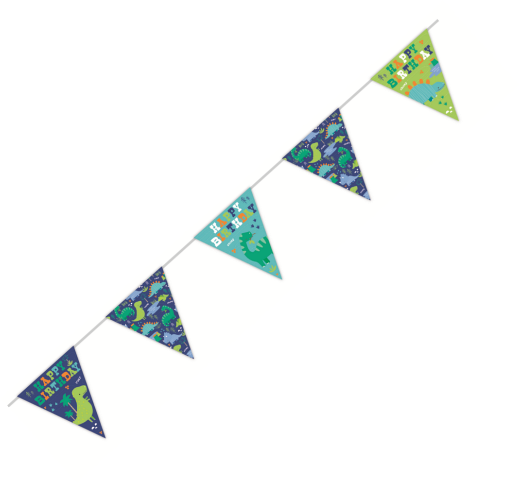 Dino-roar 'happy Birthday' Bunting - Illustration (1070x994), Png Download