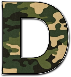 Camo Letters Png (640x480), Png Download