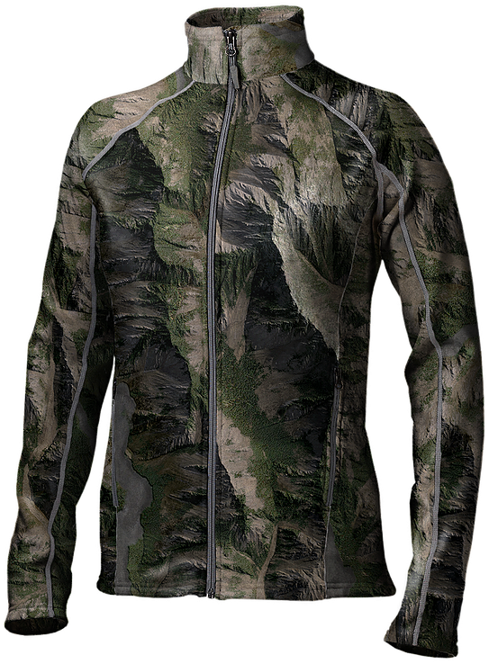 Vert Line Of Camo Patterns - Zipper (563x754), Png Download