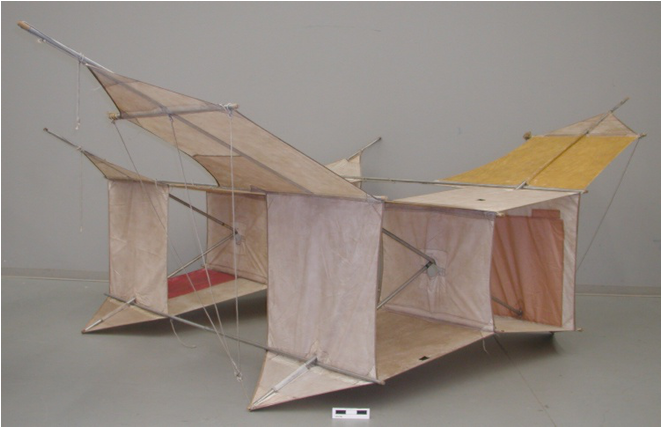 Kite Made From Nylon With Metal Poles And Fiber Cords - Tent (660x590), Png Download