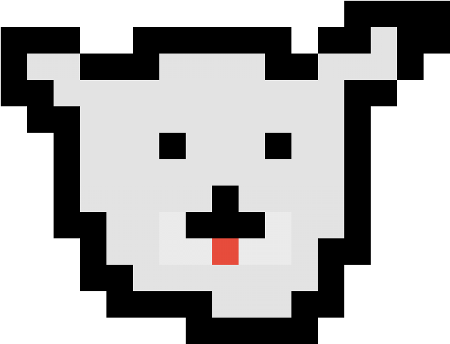 Dog Head - 8 Bit Paper (1184x1184), Png Download