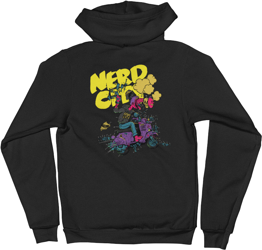 Nerdline Hoodie - Full Color - - Sweatshirt (1000x1000), Png Download