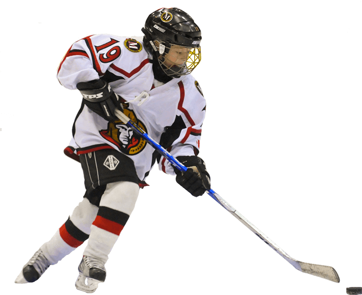 Atom Hockey Player - College Ice Hockey (713x600), Png Download