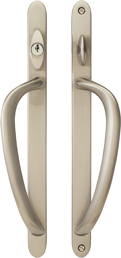 Patio Door Handle - Wood (498x895), Png Download