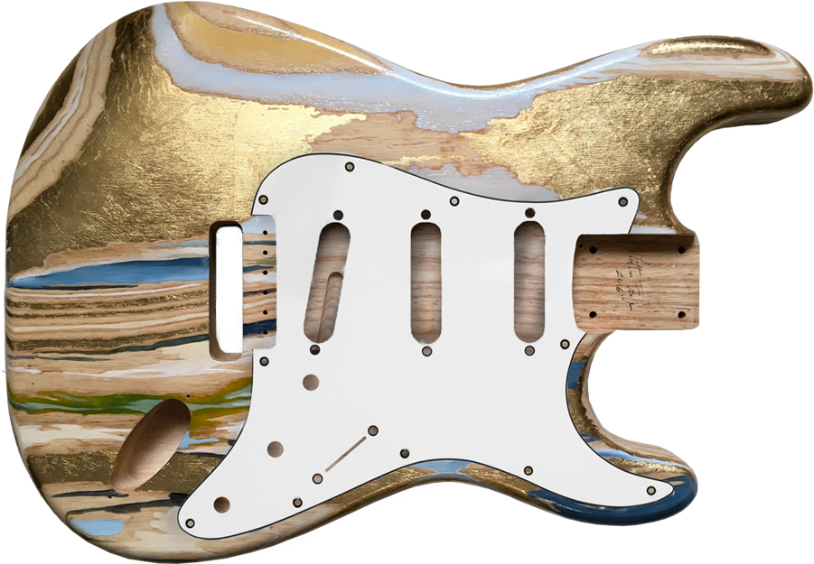 Colored Wood Grain Mercury Body - Bass Guitar (1000x1000), Png Download