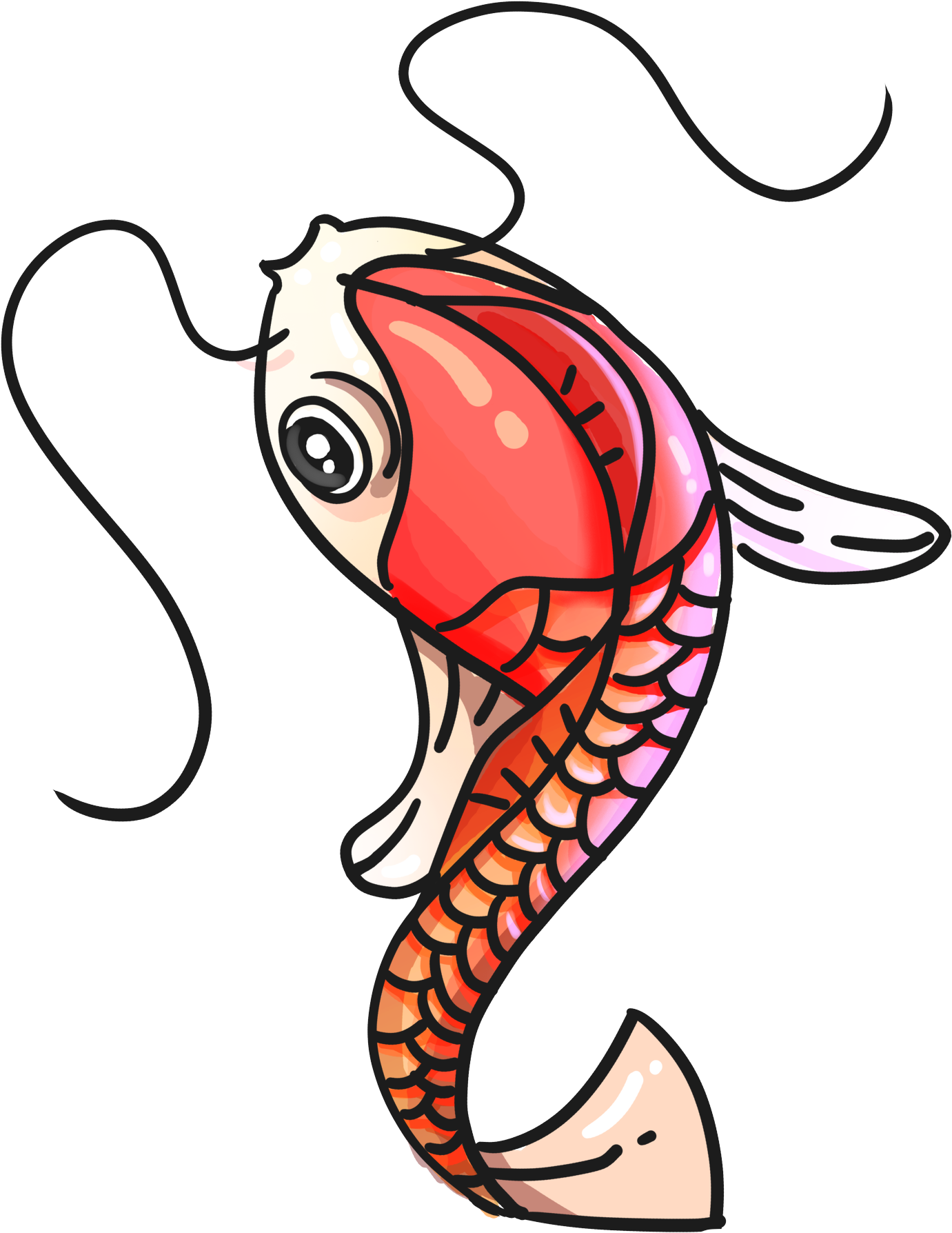 Festive Chinese Style Hand Painted Transshipment Koi (2000x2000), Png Download