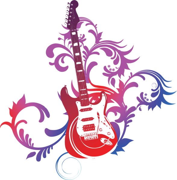 Guitar Vector - Guitar Art Vector Png (588x600), Png Download