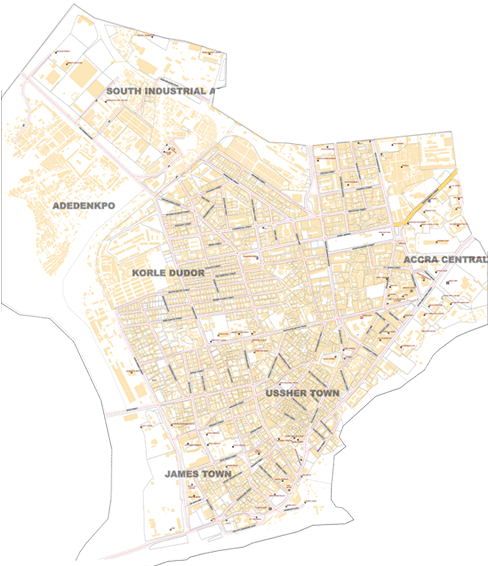 Ashiedu-keteke - Map (796x565), Png Download