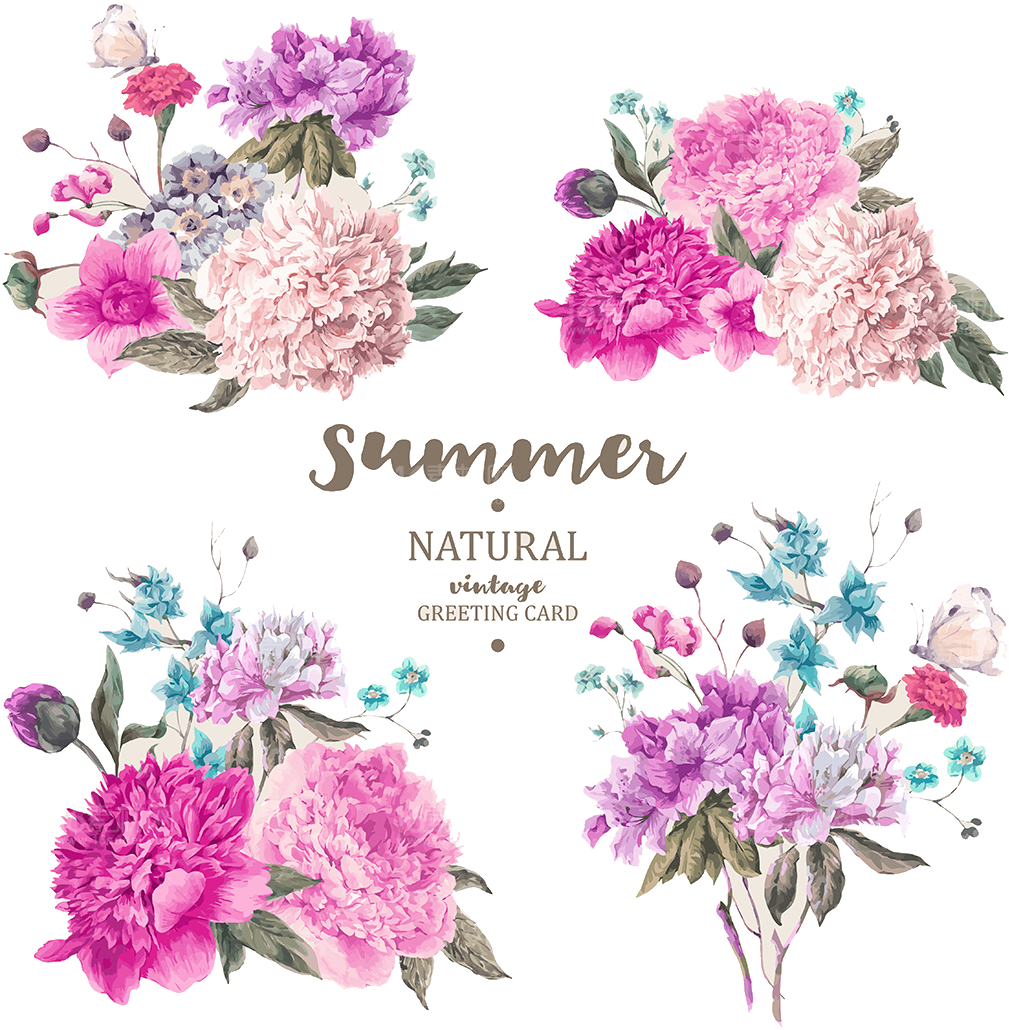 1100 X 1100 26 - Vector Flower Bouquet Png (1100x1100), Png Download