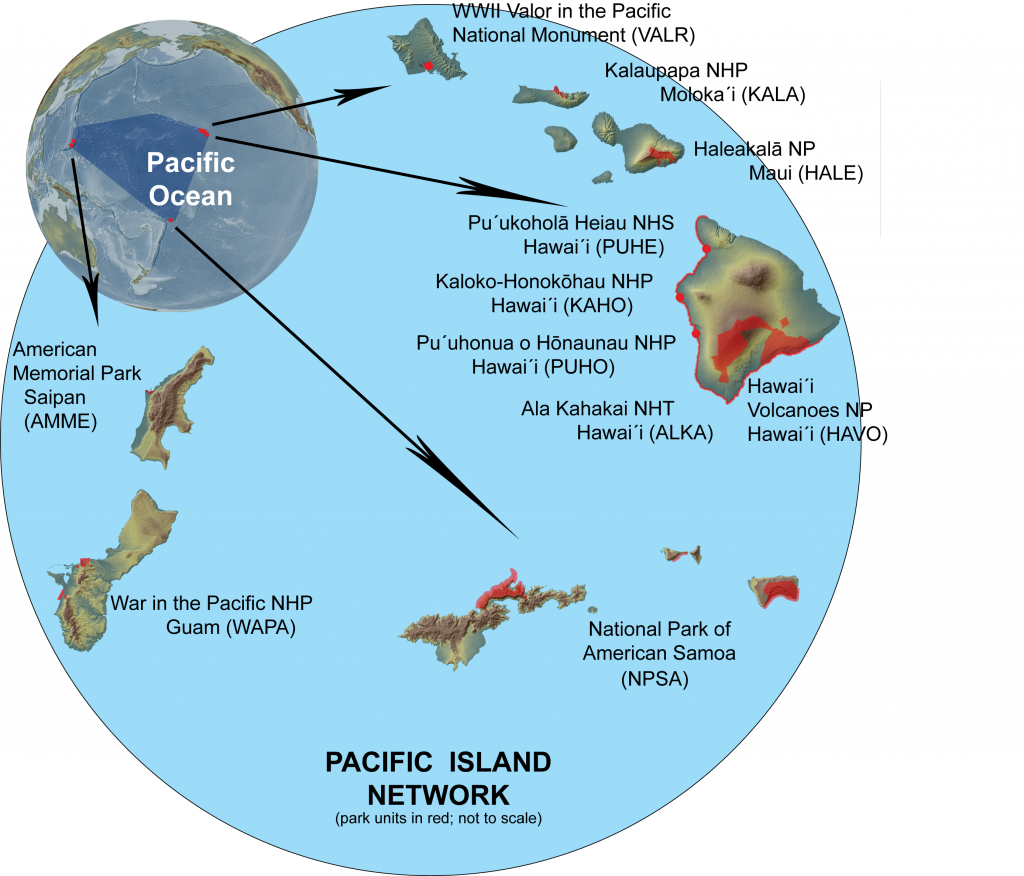 Download Map Of Us And Hawaiian Islands - Samoa To Hawaii Map (1024x876), Png Download