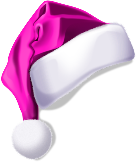 Pink Santa Hat Png - Christmas Hat Png Clipart (588x600), Png Download