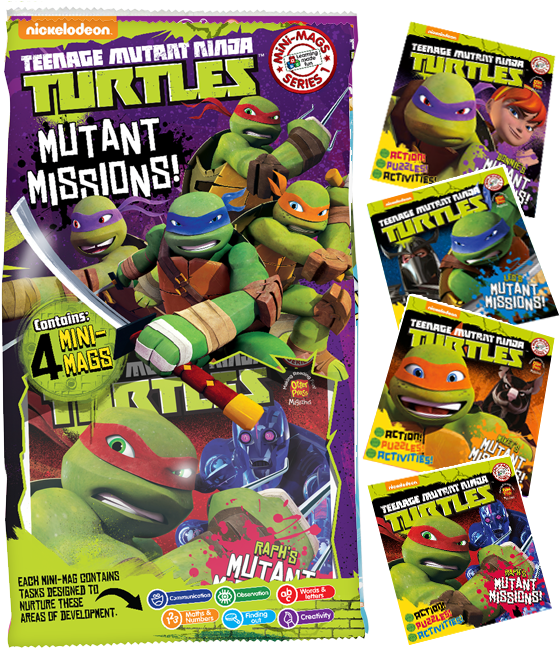 Teenage Mutant Ninja Turtles Mini Mags Series - Teenage Mutant Ninja Turtles (605x662), Png Download