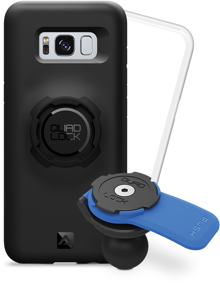 Galaxy S8 Ram Mount Kit With Poncho - Quad Lock (600x600), Png Download