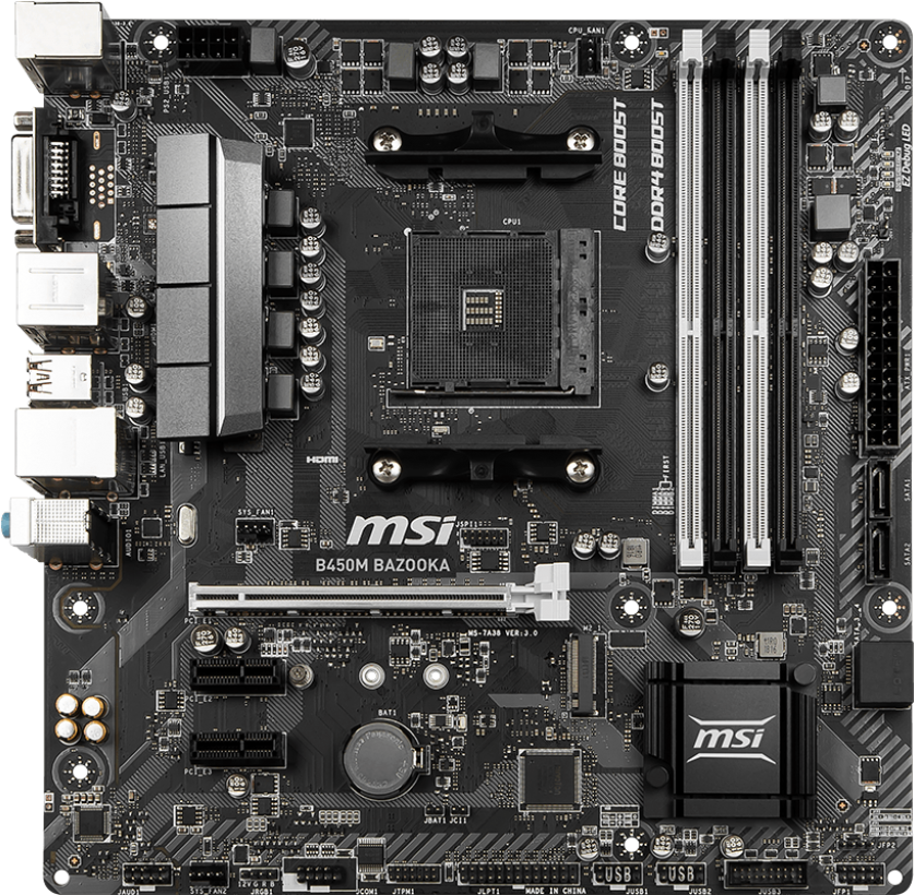 Msi B450m Bazooka B450 Chipset Socket Am4 Microatx - Msi B450 Bazooka (700x700), Png Download