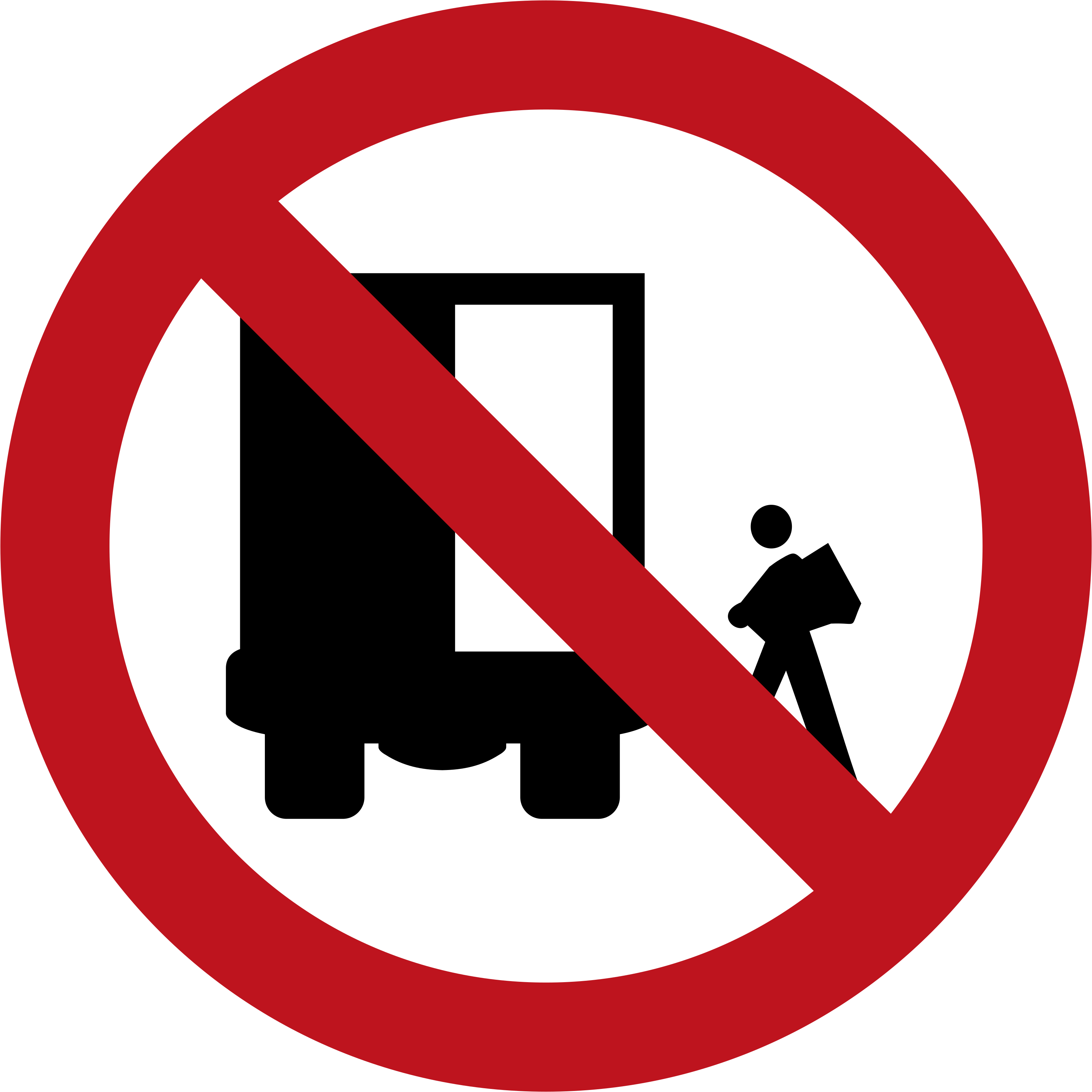 Colombia Road Sign Sr-43 - Prohibido El Cargue Y Descargue Sr 43 (3203x3203), Png Download