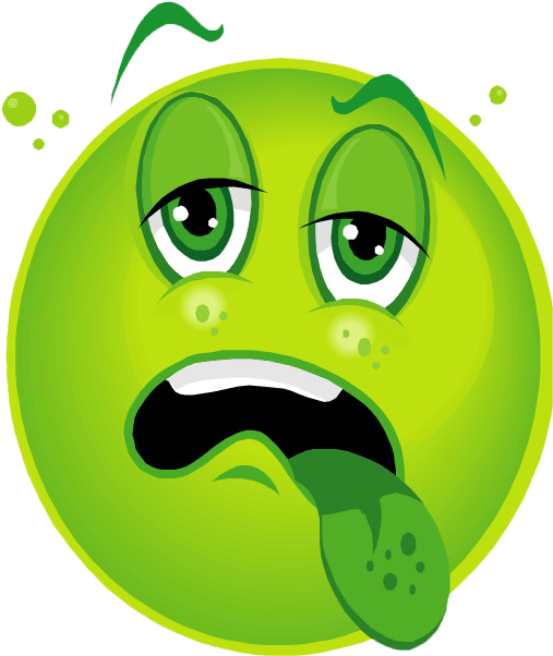 Smileys Clipart Sick - Feeling Sick Clip Art (510x603), Png Download