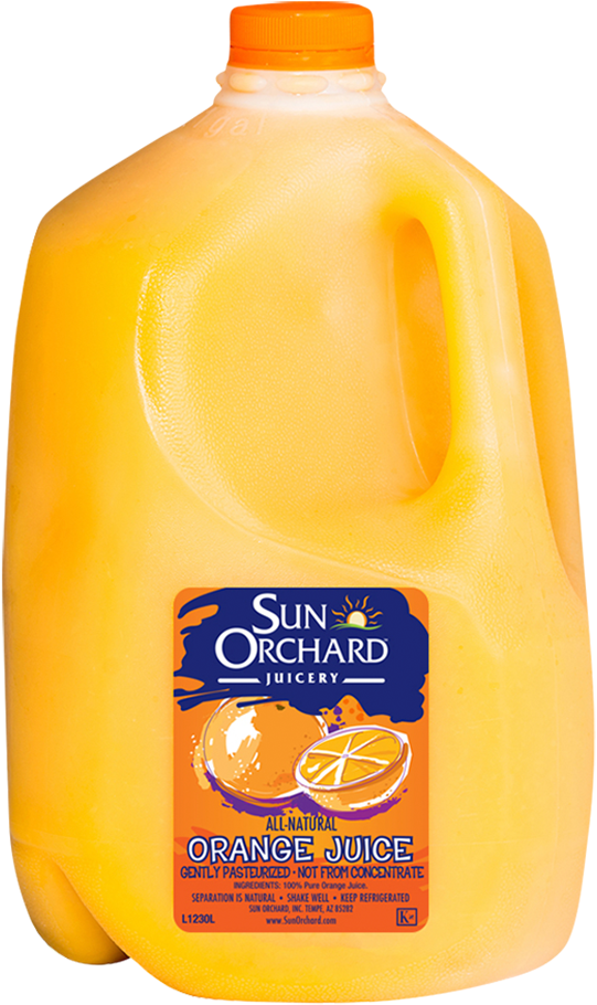 100% Orange Juice 1gl - Sun Orchard Orange Juice (587x917), Png Download
