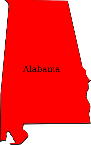 How To Set Use Alabama Outline Clipart (372x593), Png Download