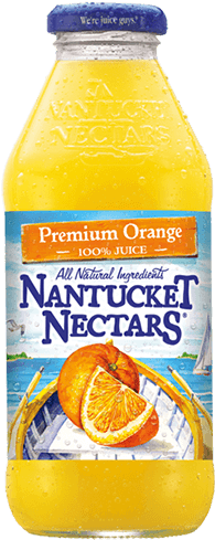 Nantucket Nectars Orange Juice - Nantucket Nectars Premium Orange, 16 Fl Oz Glass Bottle (250x500), Png Download