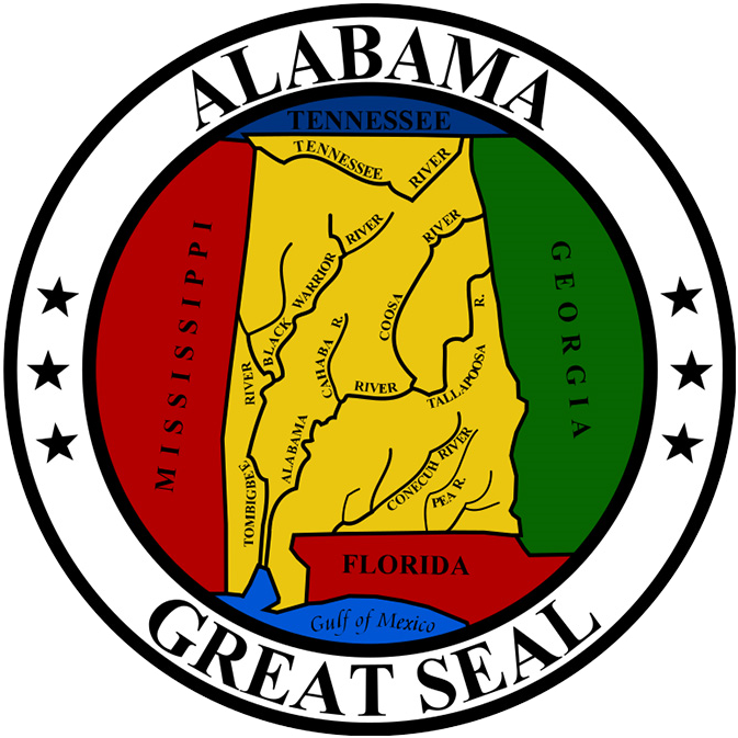 Seal Of Alabama - Alabama Seal (1000x1000), Png Download