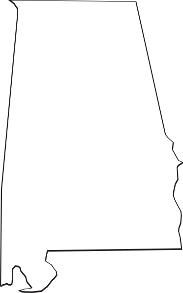 Small - Alabama Silhouette Png Black (372x593), Png Download