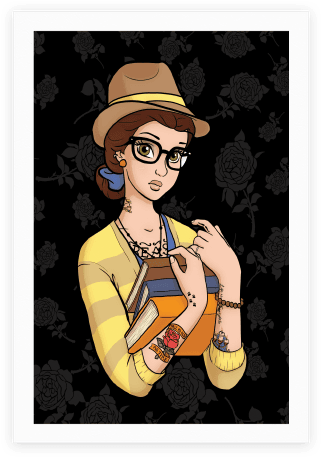 Hipster Belle Poster - Hipster Belle (484x484), Png Download