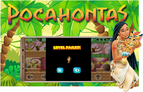 Adventure Pocahontas Run Jungle - Tropical Jungle Large Fabric Backdrop (500x320), Png Download
