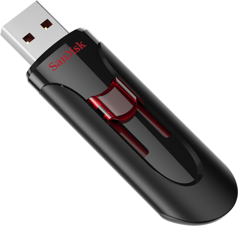 Usb Pen Drive Transparent Background - Sandisk Cruzer Glide 16gb, Usb 3.0 (1000x1000), Png Download
