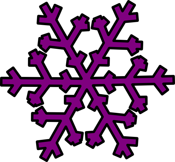 Purple Snowflake Clipart (600x554), Png Download