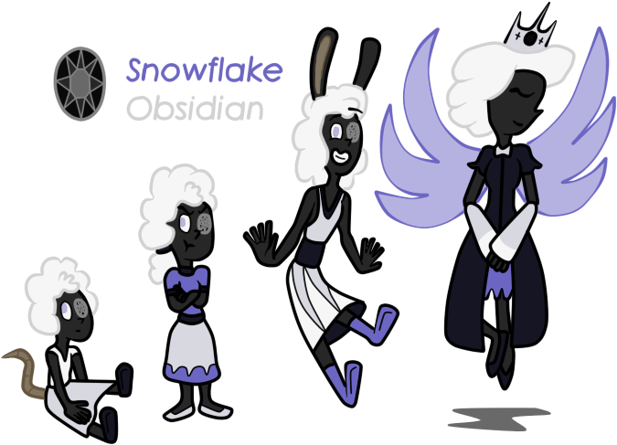 Snowflake Obsidian - Snowflake Obsidian Steven Universe (700x500), Png Download