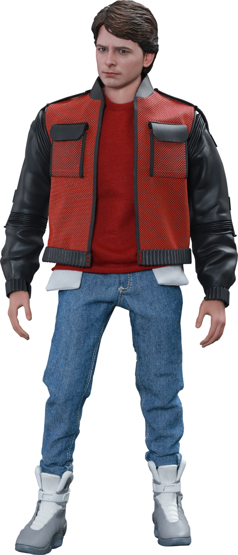 02" Back To The Future Sixth Scale Figure Marty Mcfly - Back To The Future 2 Marty Mcfly Action Figure (480x1120), Png Download