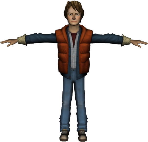Download Zip Archive - Back To The Future The Game Marty Mcfly (750x650), Png Download