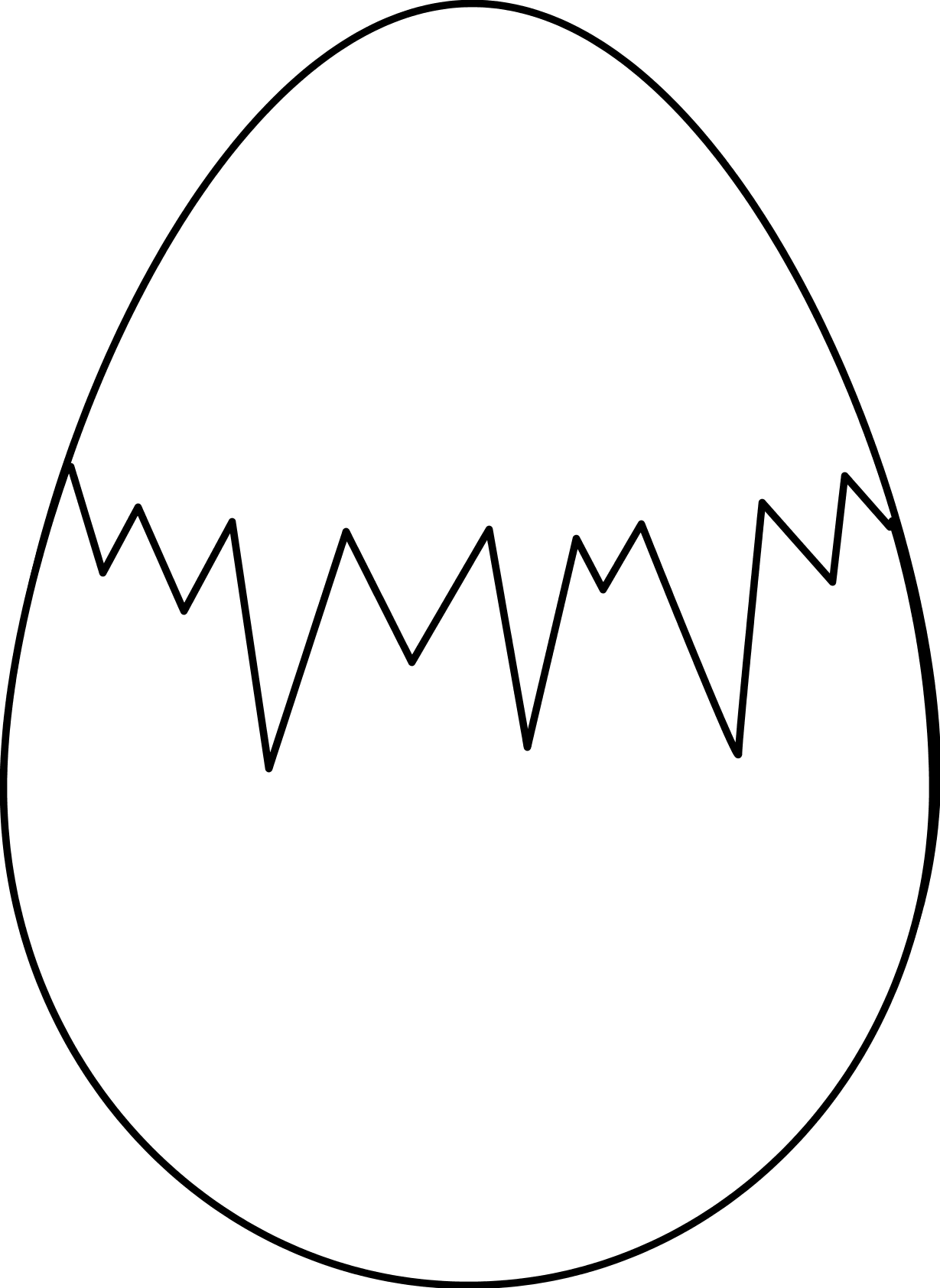 Fried Egg Clipart Black And White Free Clipart - Colouring Picture Of Egg (1229x1685), Png Download