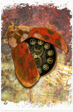 Steampunk Ladybug Poster 11*17 - Steampunk Ladybug Shower Curtain (500x500), Png Download