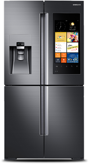 Family Hub Refrigerator Get The Tech Job With Your - Samsung 2018 Smart Fridge (304x529), Png Download
