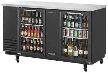 Keep Beer And Other Refreshments Frosty And Refreshing - Turbo Air Tbb-24-60sg-n, 61" 2 Glass Door Back Bar (376x338), Png Download