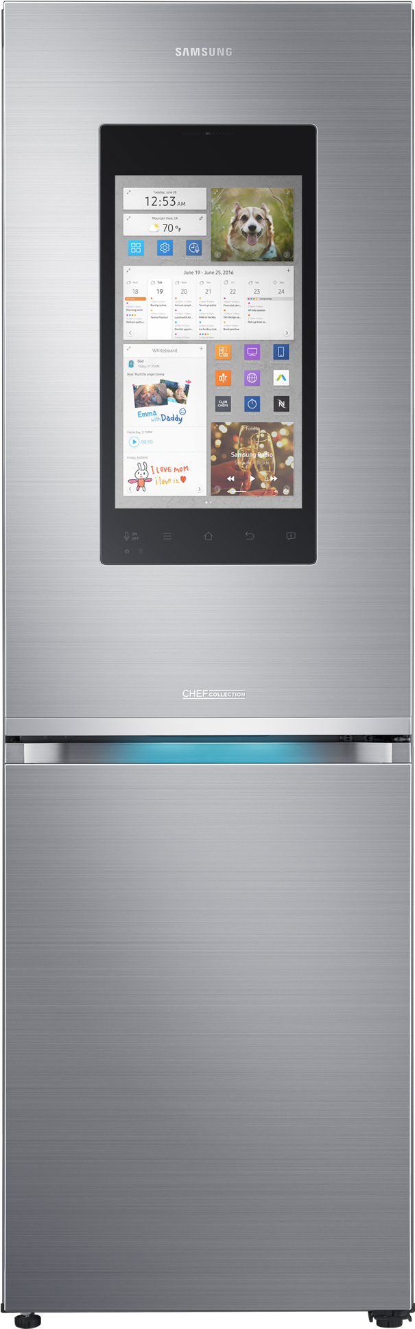 Fridge Freezer, 380l - Samsung Rb38m7998s4 (3000x2000), Png Download