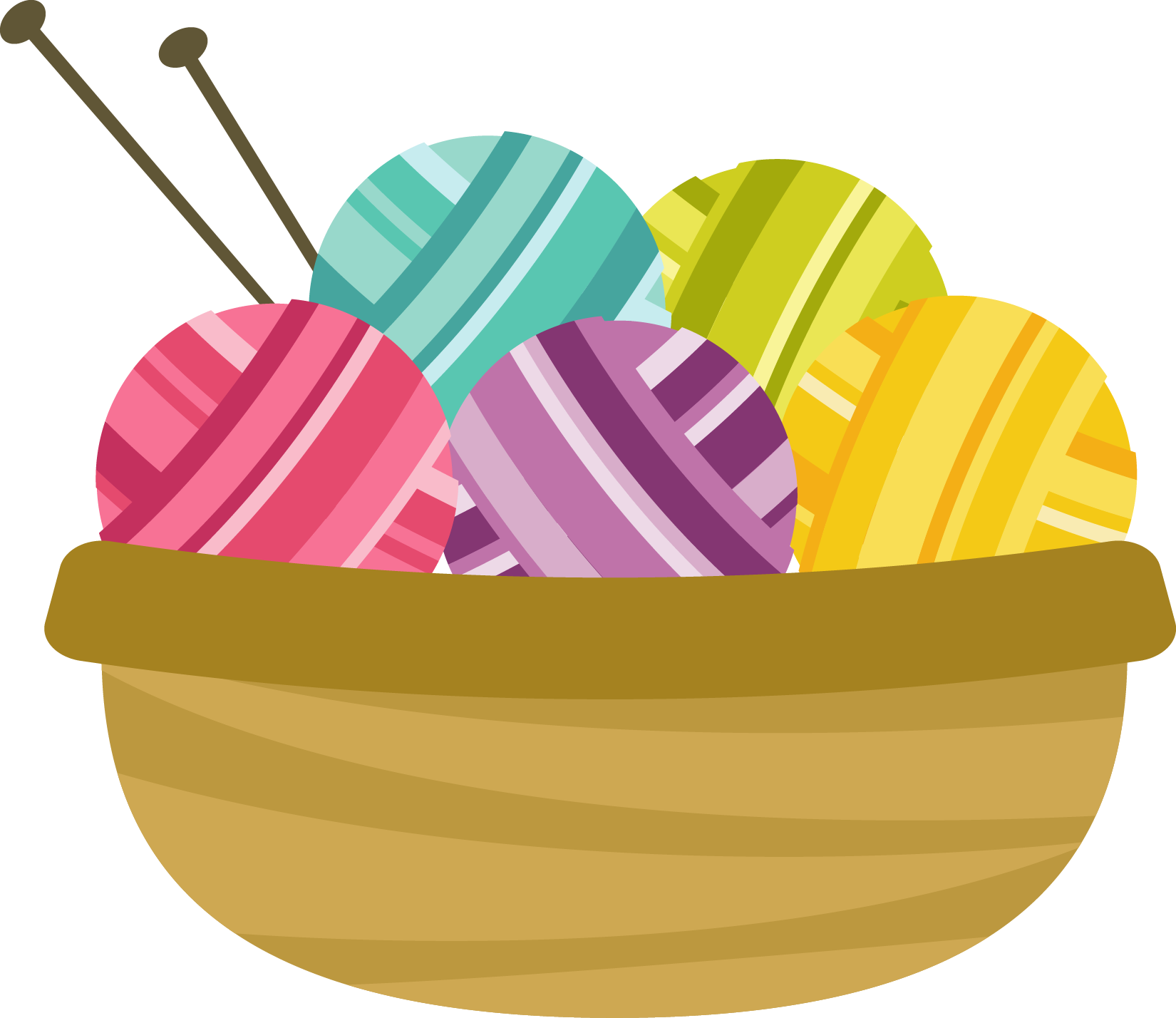 A Group For Those Who Like To Knit And Crochet To Communication - Basket Of Yarn Clip Art (1024x886), Png Download