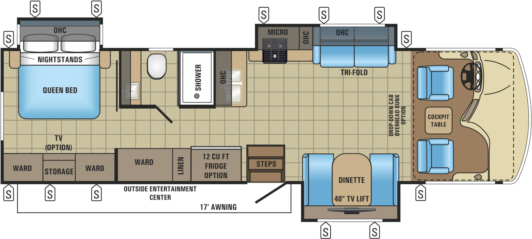 Banner Royalty Free Stock Alante Class A Motorhome - 2017 Jayco Alante 32n (1800x841), Png Download