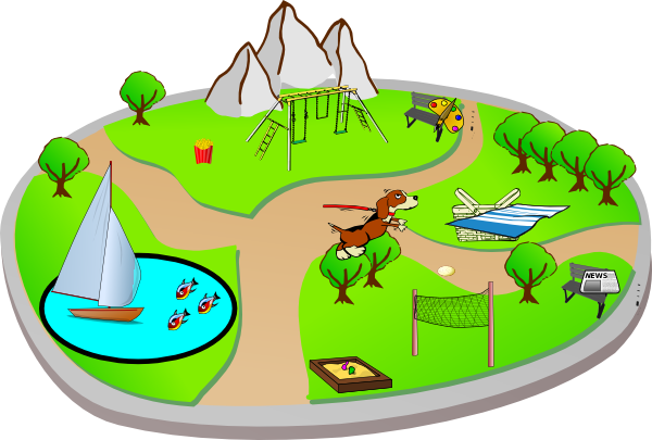 Park Png Transparent File - Park Clipart (600x405), Png Download