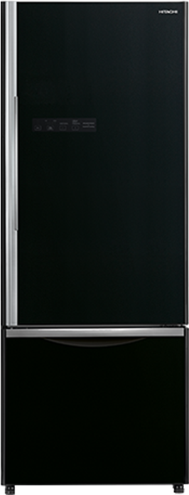 2 Door Bottom Freezer - Bottom Freezer Hitachi Refrigerator (1000x778), Png Download