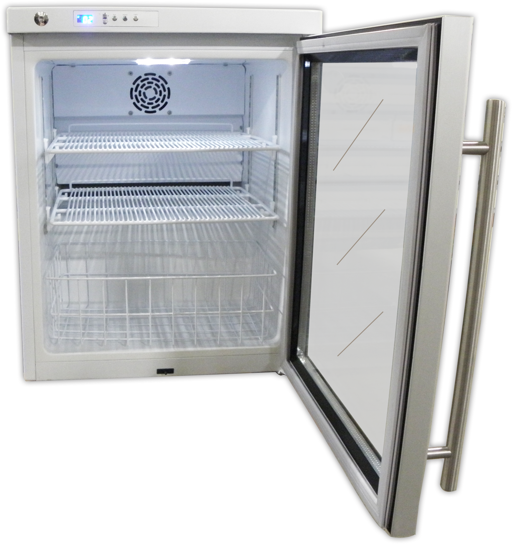 Compact Glass Door Vaccine Refrigerator - Glass Undercounter Refrigerator With Freezer (1959x1977), Png Download