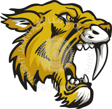 Saber Tooth Tiger Head (361x352), Png Download